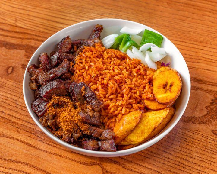 Beef Suya Rice Bowl