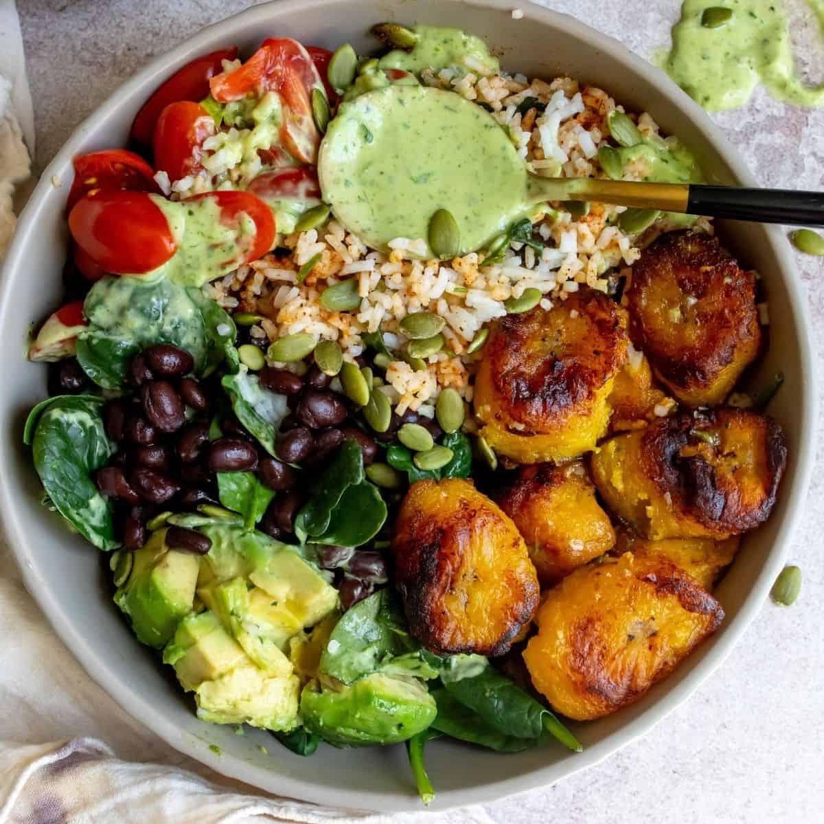 Plantain & Veggie Bowl